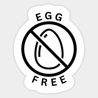 Egg free - Egg allergy Sticker